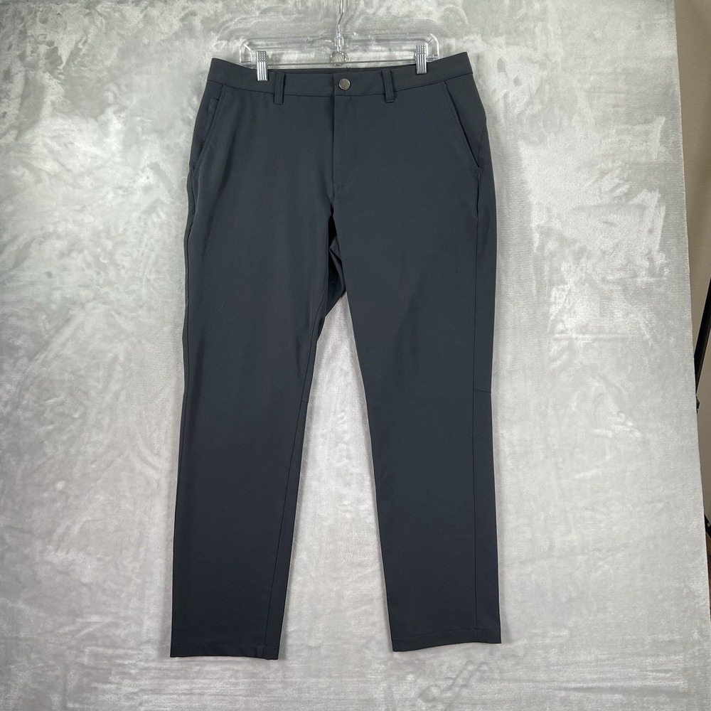Bonobos Golf Pants Mens 35x30 Chino Slim Tapered Fit Black Performance Casual